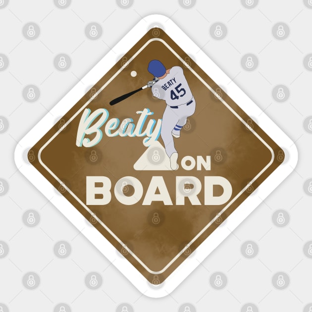 Matt Beaty Beaty on Board Sign Los Angeles Baseball Sticker by Hevding